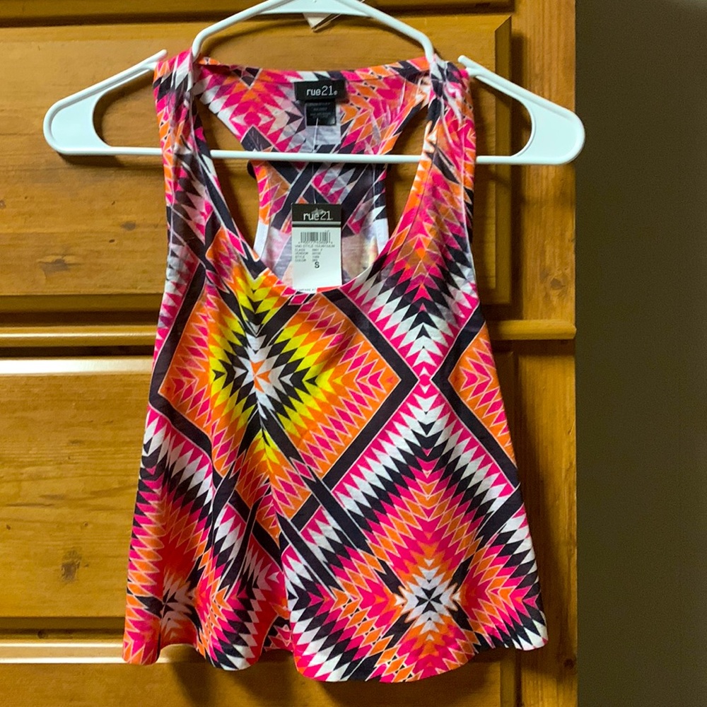 Aztec crop top tank